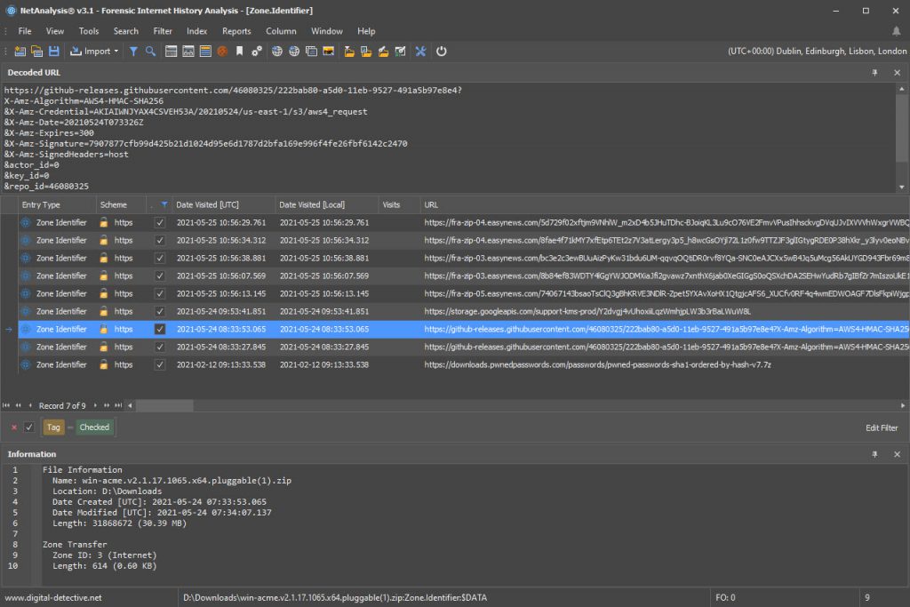 NetAnalysis Zone Identifier